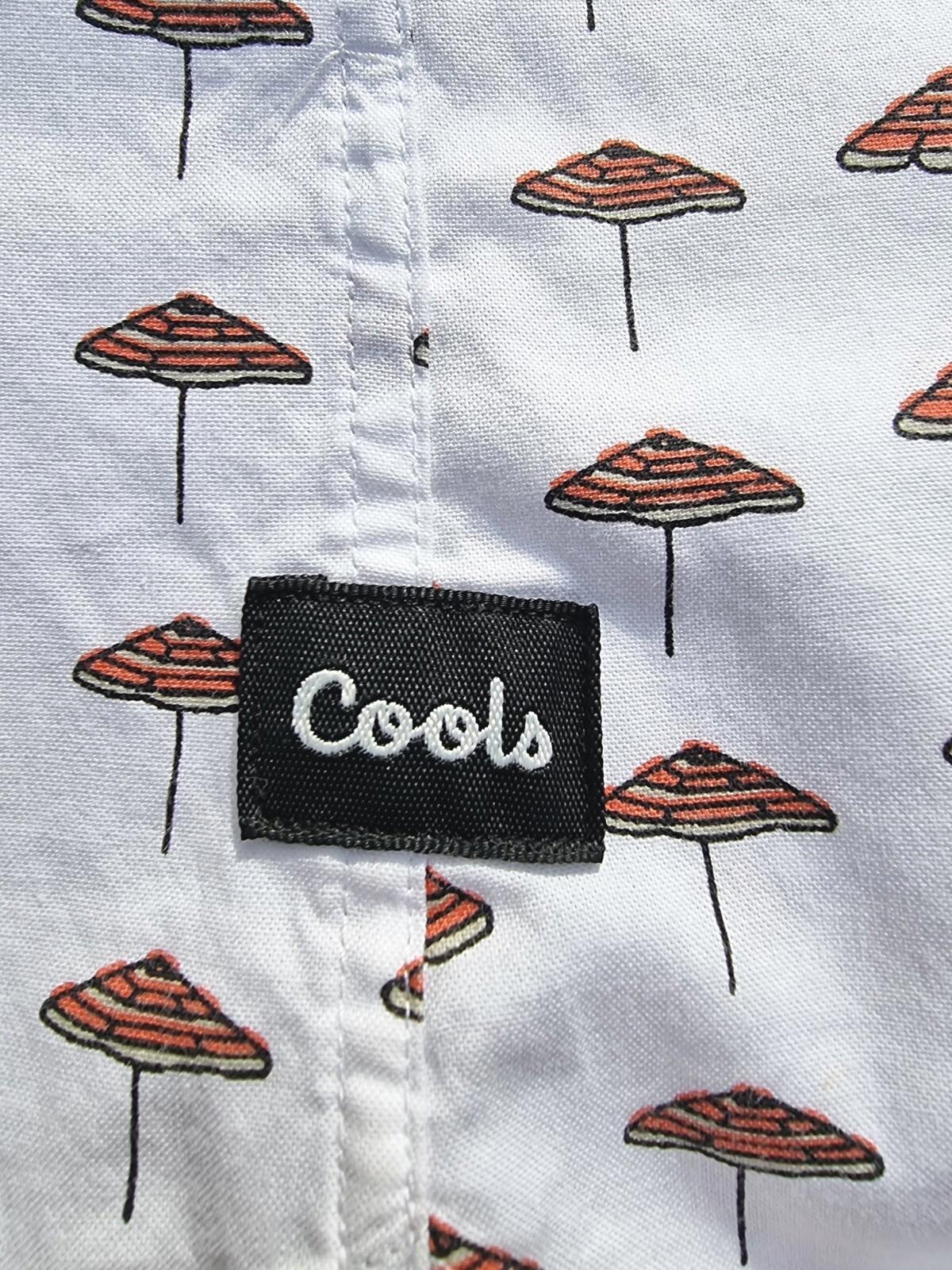 Barney Cools Shirt Short Sleeve Sunbrella Print Shirt White Men's UK Size M