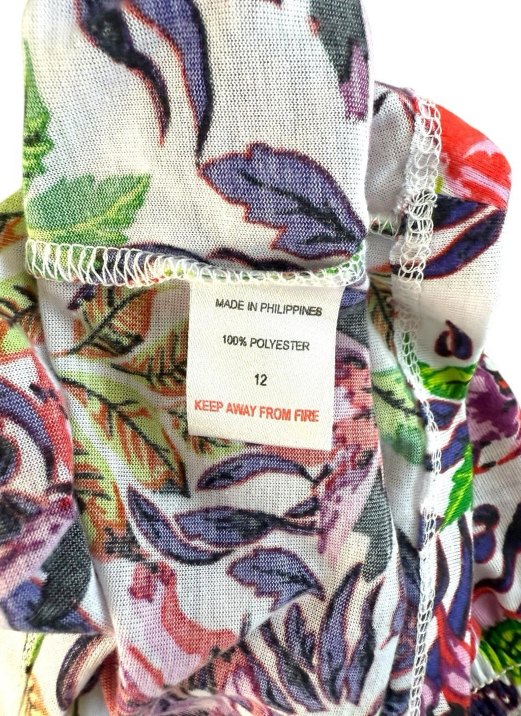 Originals White Originals Multicolour Floral Tank Top Blouse Floaty Women's UK Size 12