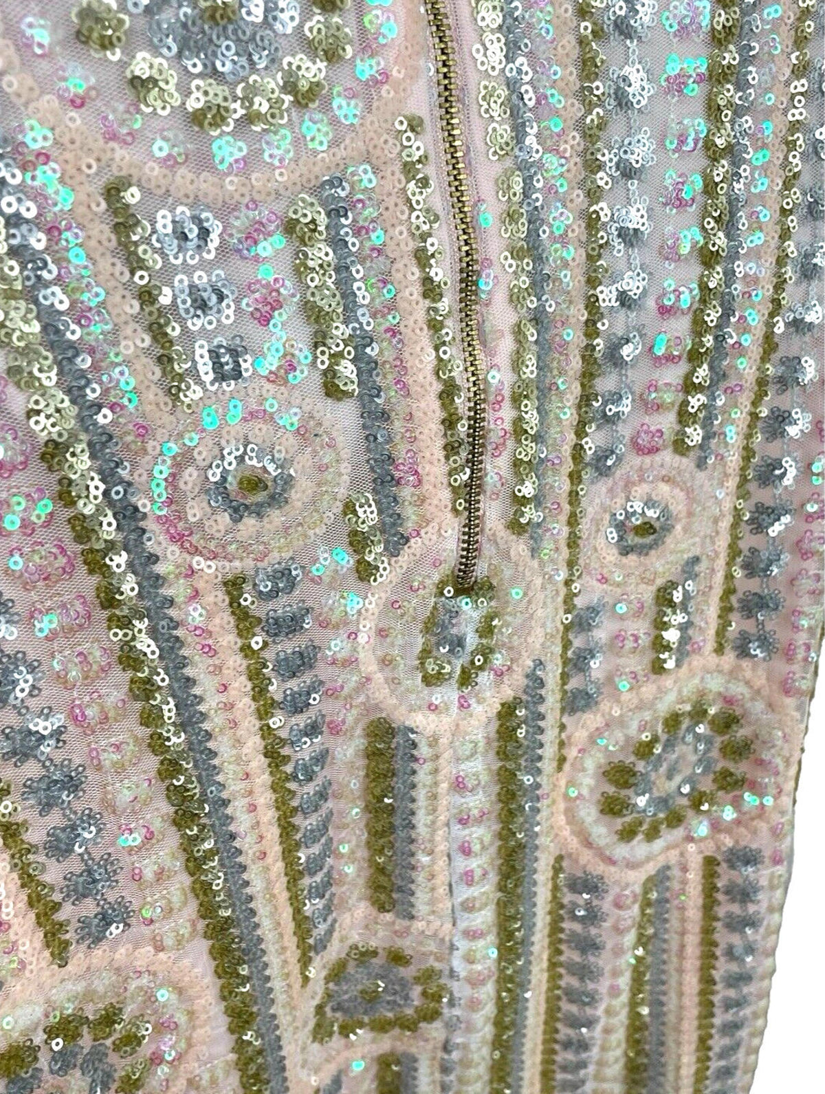 ASOS Pencil Dress Women's UK Size 8 Pale Pink Embellished Summer Smart Formal