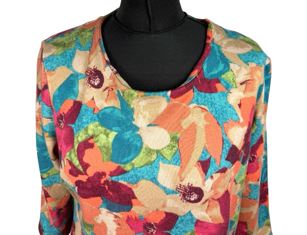 Honer Millburn Multi Honor Millburn Floral Top Women's UK Size 10 3/4 Sleeve Multicolour