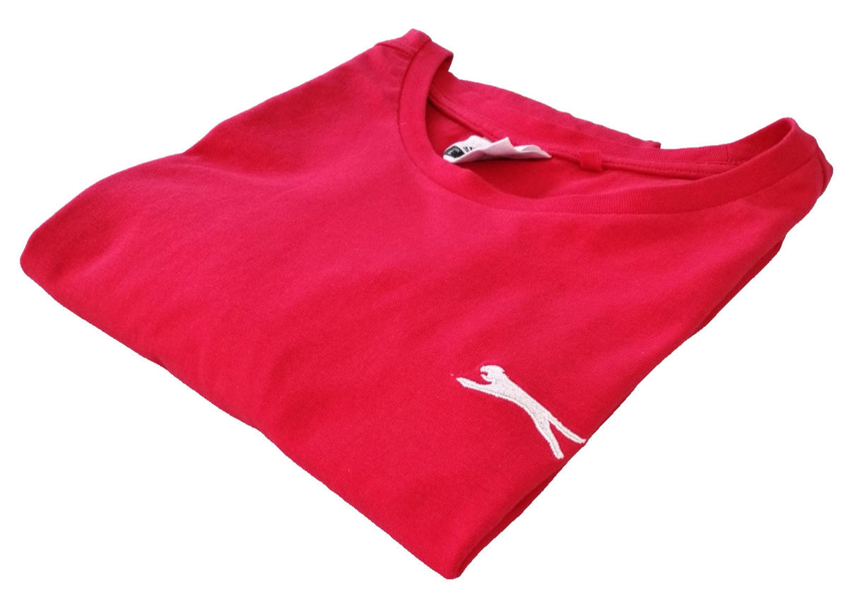Slazenger T-Shirt Men's UK Size L Red Short Sleeve 100% Cotton Summer