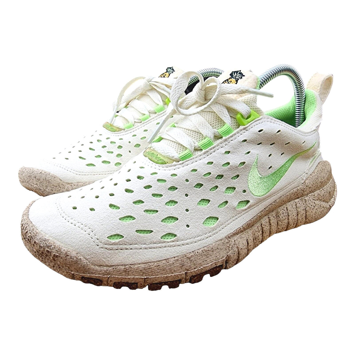 Nike Trainers Free Run Trail Premium Running Women's UK Size 7 White & Green