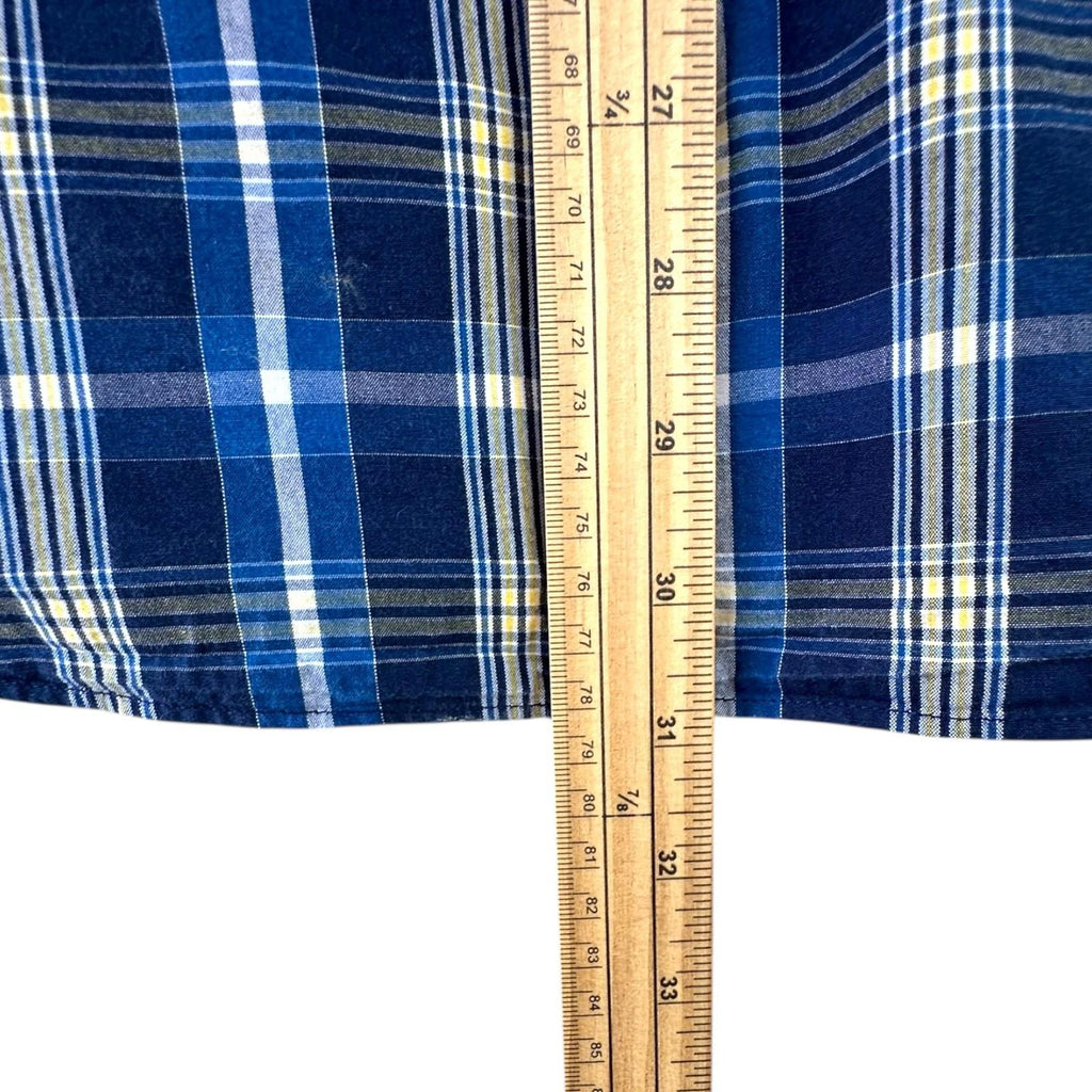 Nautica Shirt Men's UK Size L Blue Striped Long Sleeve Pockets Buttondown Collar