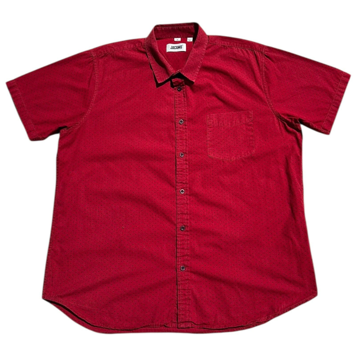 Jacamo Shirt Short Sleeve 100% Cotton Red Men's UK Size Extra Large XL