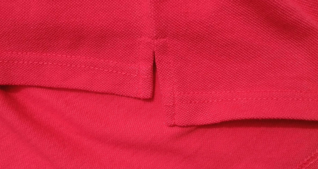 Asics Polo Shirt Men's UK Size S Red Short Sleeve Embroidered Logo Cotton Blend