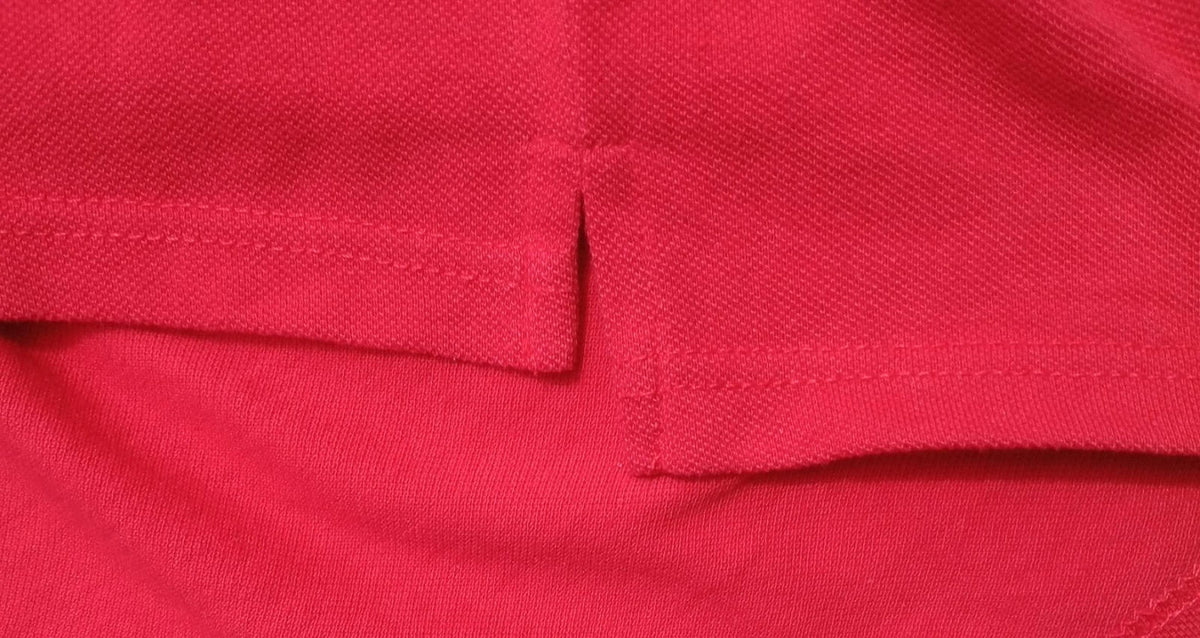 Asics Polo Shirt Men's UK Size S Red Short Sleeve Embroidered Logo Cotton Blend