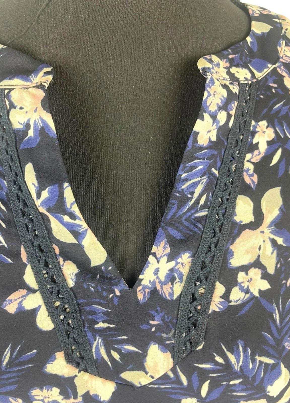 Skies Are Blue Floral Tunic Blouse Long Sleeve Women's UK Size 8