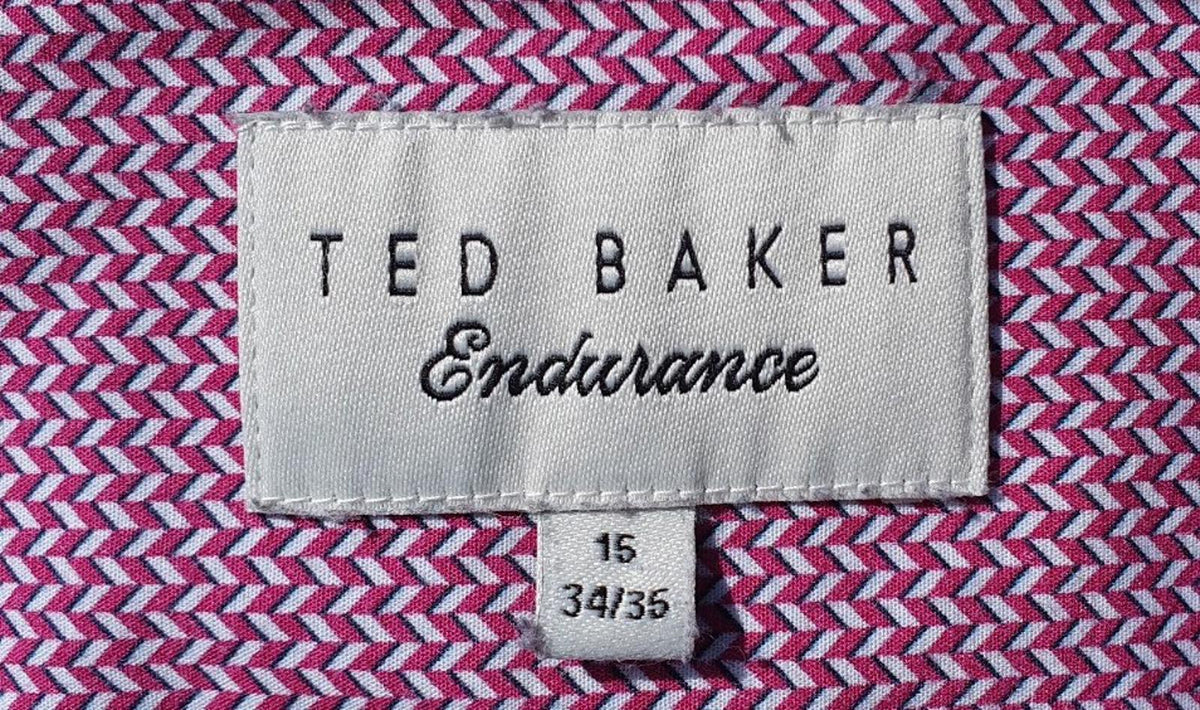 Ted Baker Shirt 40" Chest French Cuff 100% Cotton Men's UK Size M