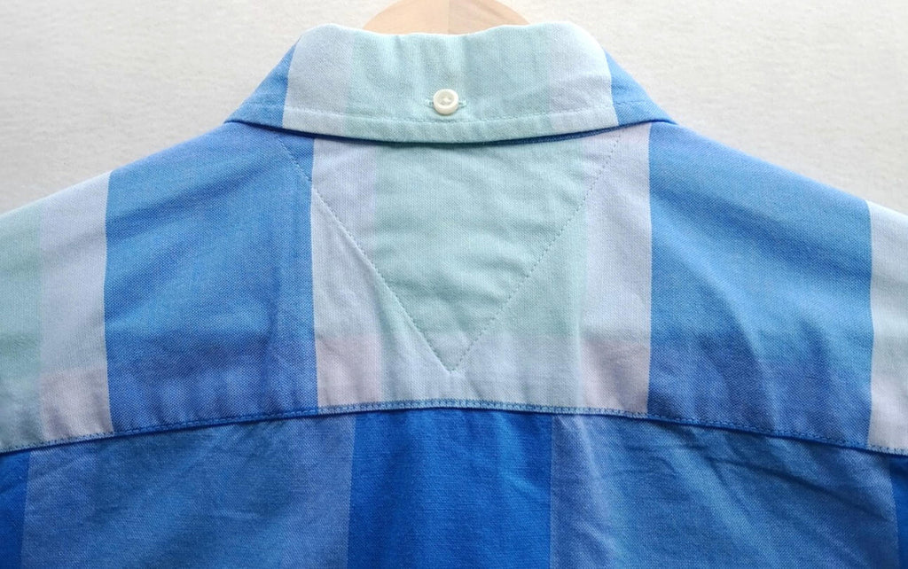 Tommy Hilfiger Button Down Shirt Men's UK Size S Slim Fit Check Short Sleeve