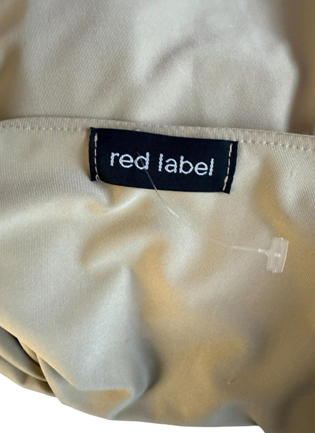 Red Label Beige Layered Top Slimming Long Sleeve Stretch Women's UK Size S