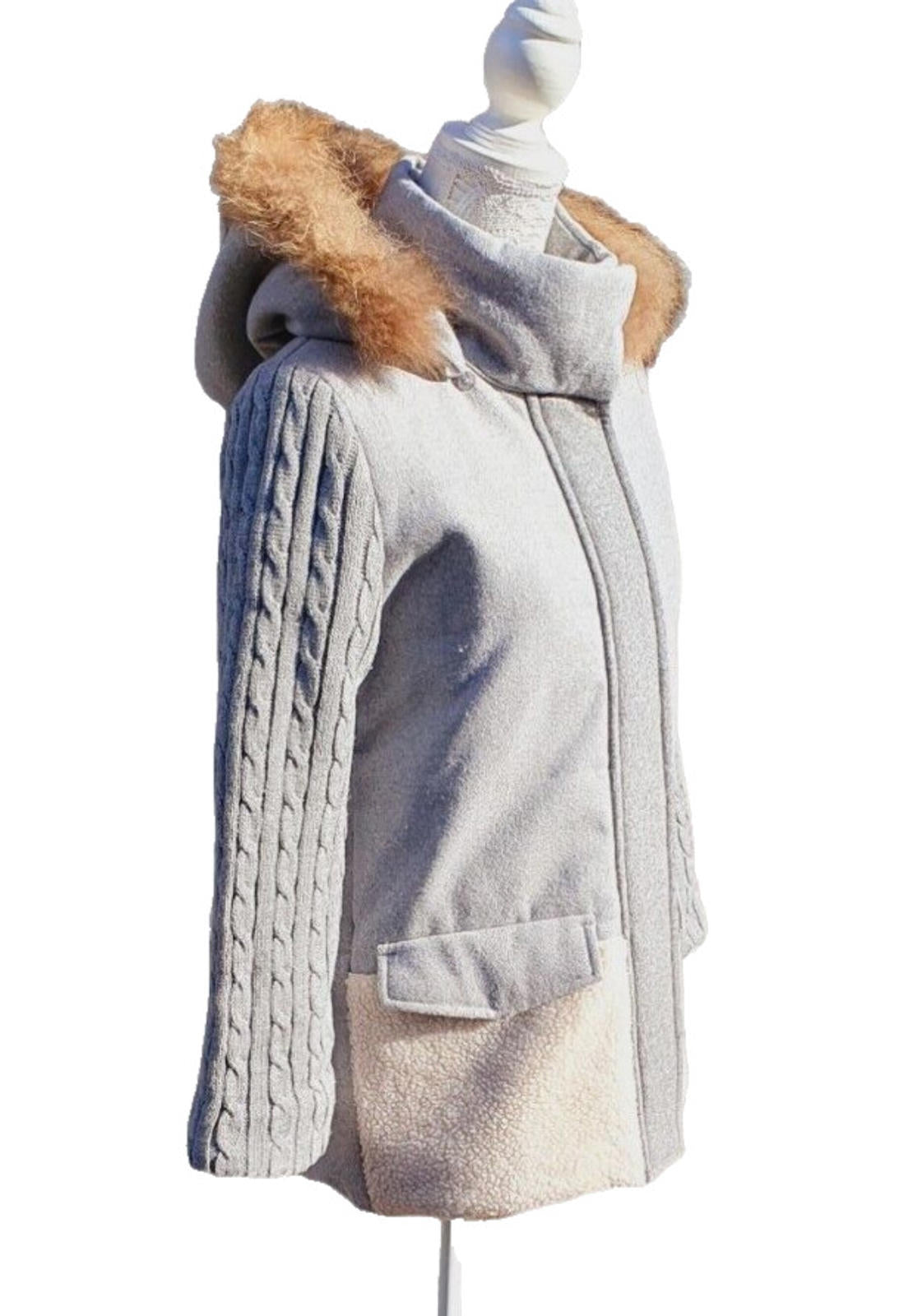FLORYDAY Coat Jacket Knit Sleeve Women's UK Size 12