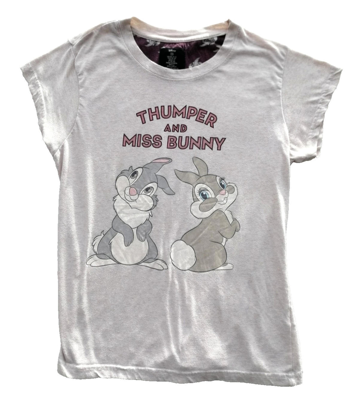 Official Disney Thumper & Miss Bunny Pink Graphic T-Shirt Women's Size M/10-12