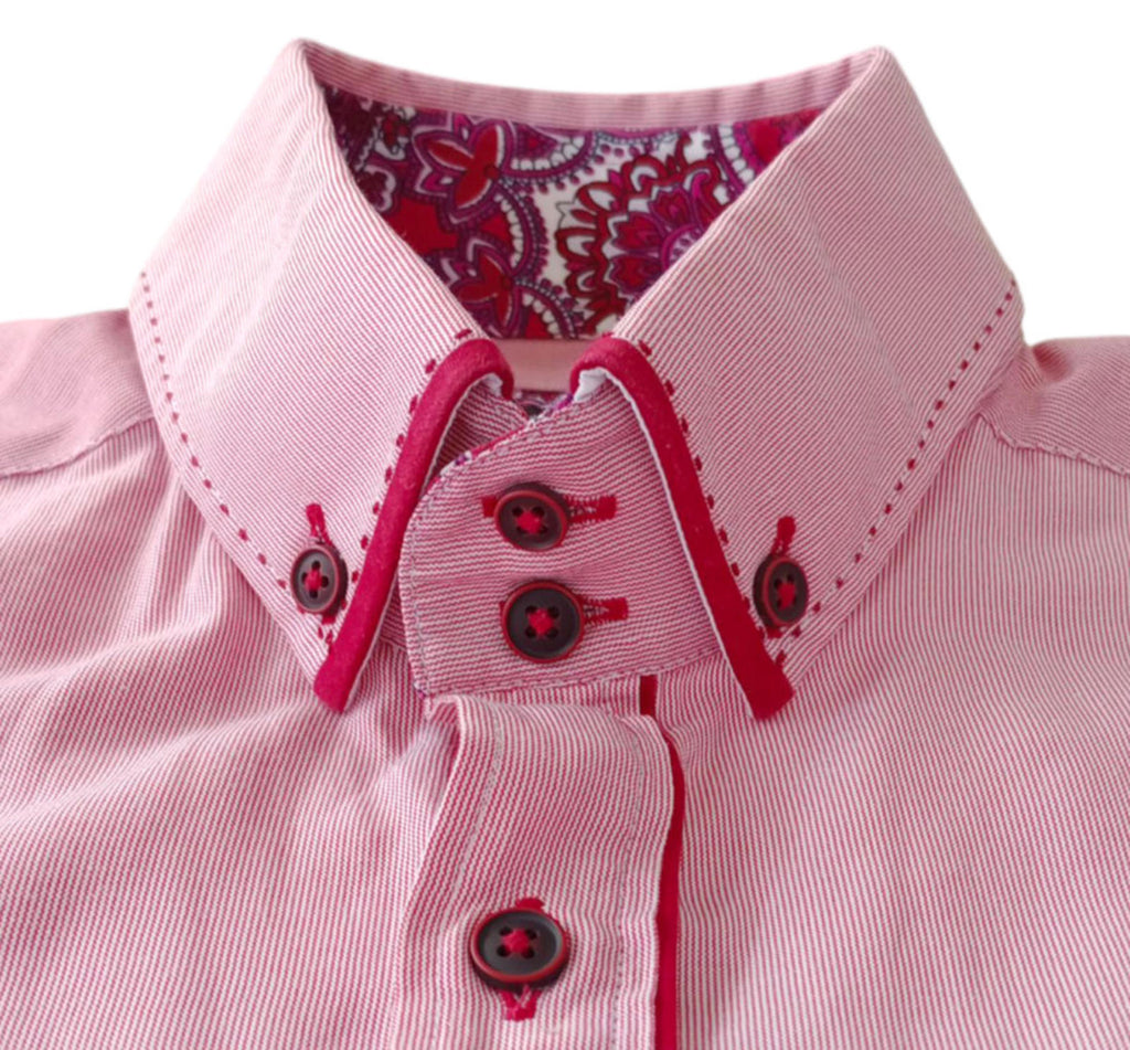 Guide London Shirt Long Sleeve Pink Striped UK Size M 38" Chest 14.5" Collar