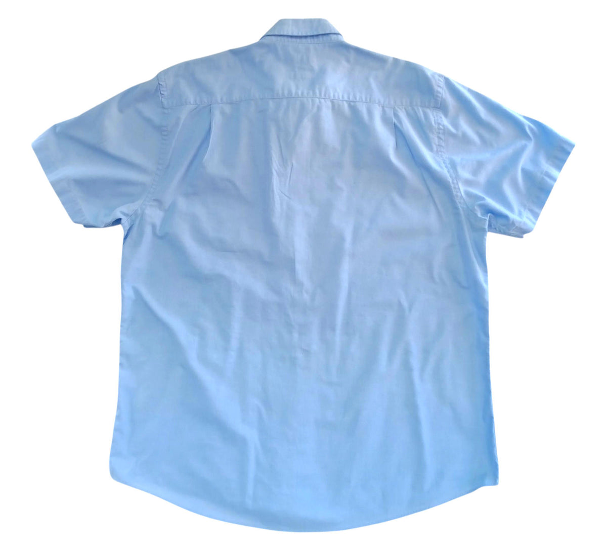 Taylor & Wright Shirt Short Sleeve Blue Pocket UK Men's Size XXL 2XL Collar 16"