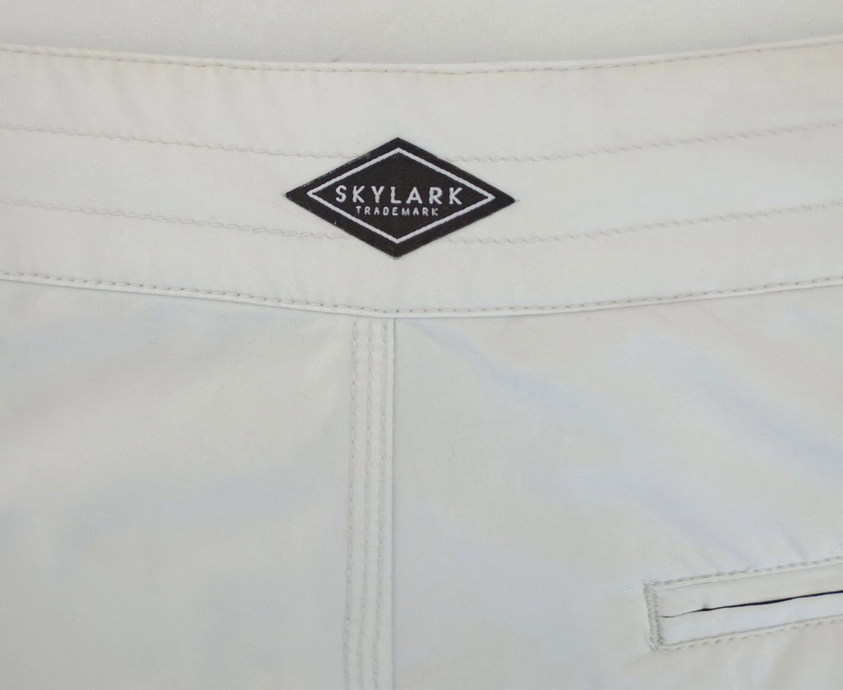 Skylark Swim Shorts Men's UK Size L Beige/Teal Polyester Rich Pockets Drawstring Blue