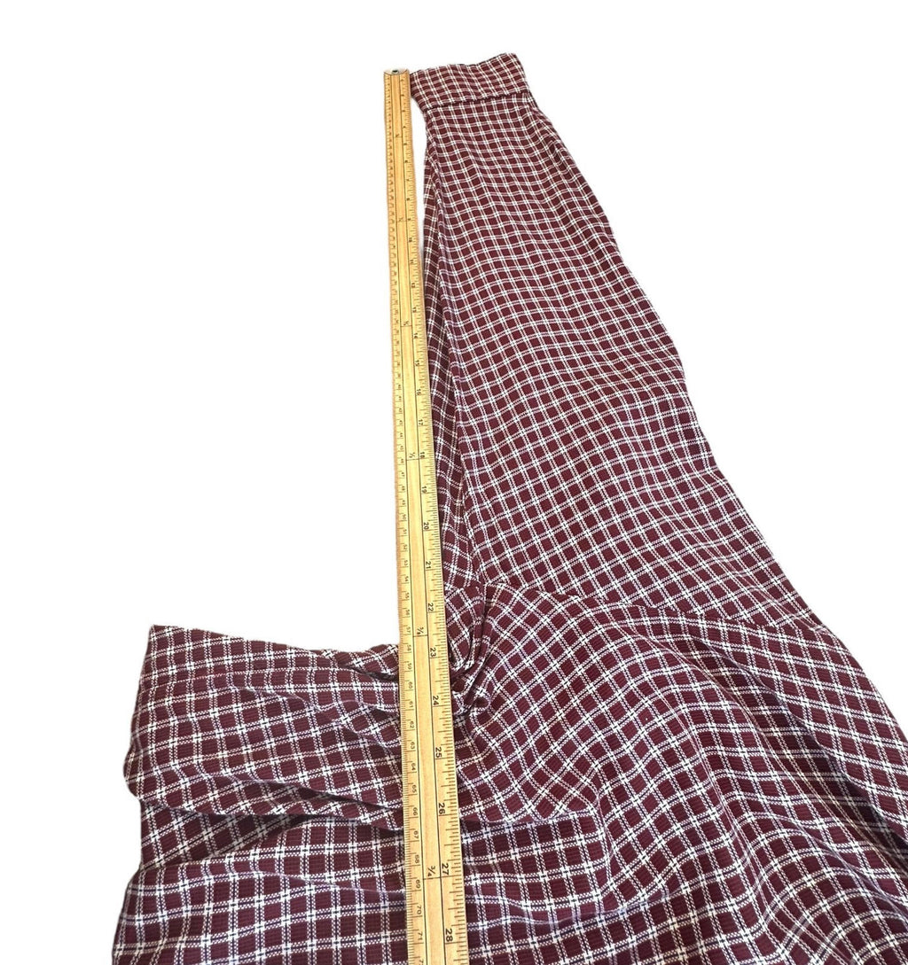 Nautica Shirt Men's UK Size XL Purple Plaid Pattern Long Sleeve Button Down