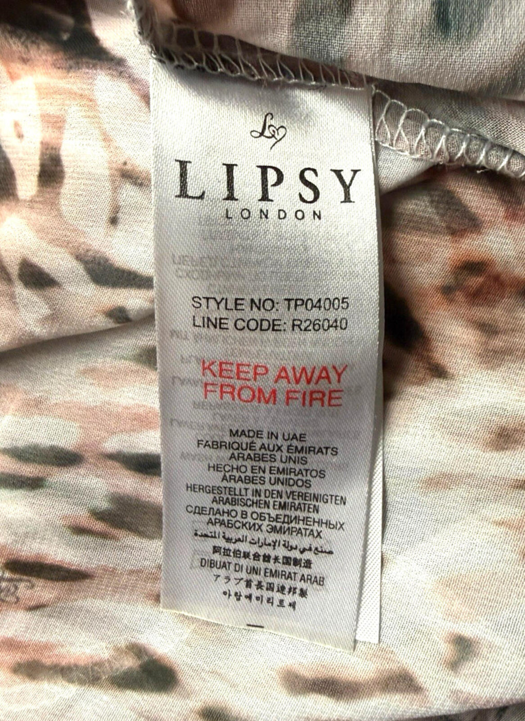 Lipsy Sheer Chiffon Shirt Blouse Women's UK Size 10 Relaxed Fit Animal Print