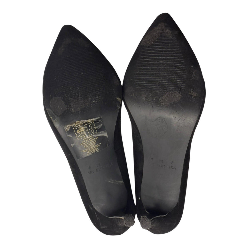 Atmosphere Black Atmosphere Black Faux Suede Court Shoes Pointed Toe Stiletto Women's UK Size 6