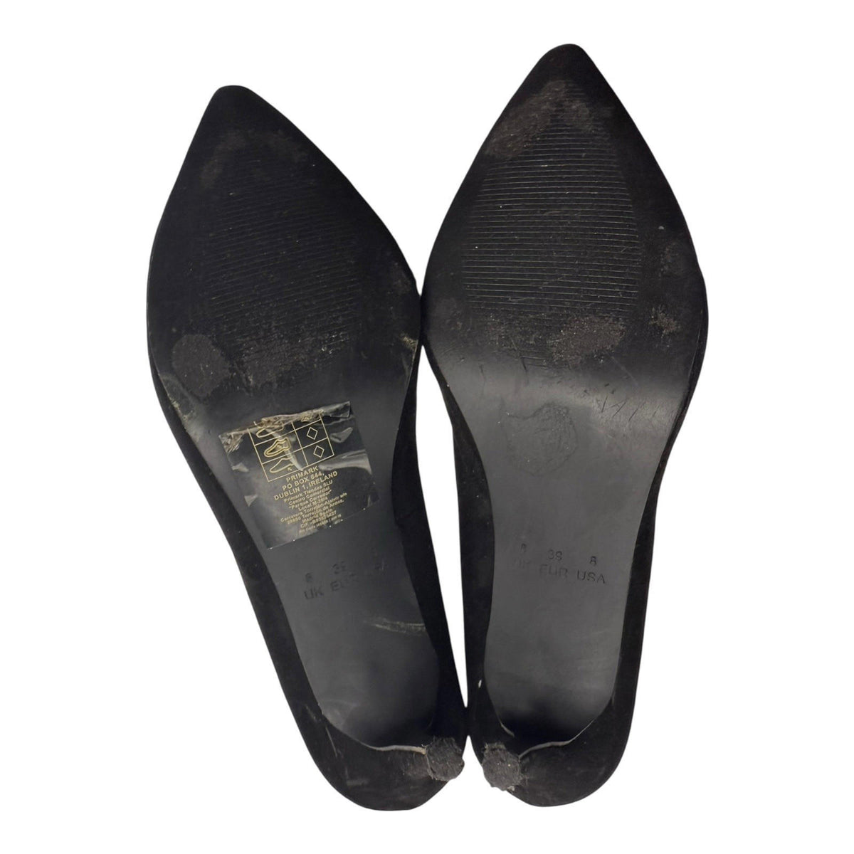Atmosphere Black Atmosphere Black Faux Suede Court Shoes Pointed Toe Stiletto Women's UK Size 6