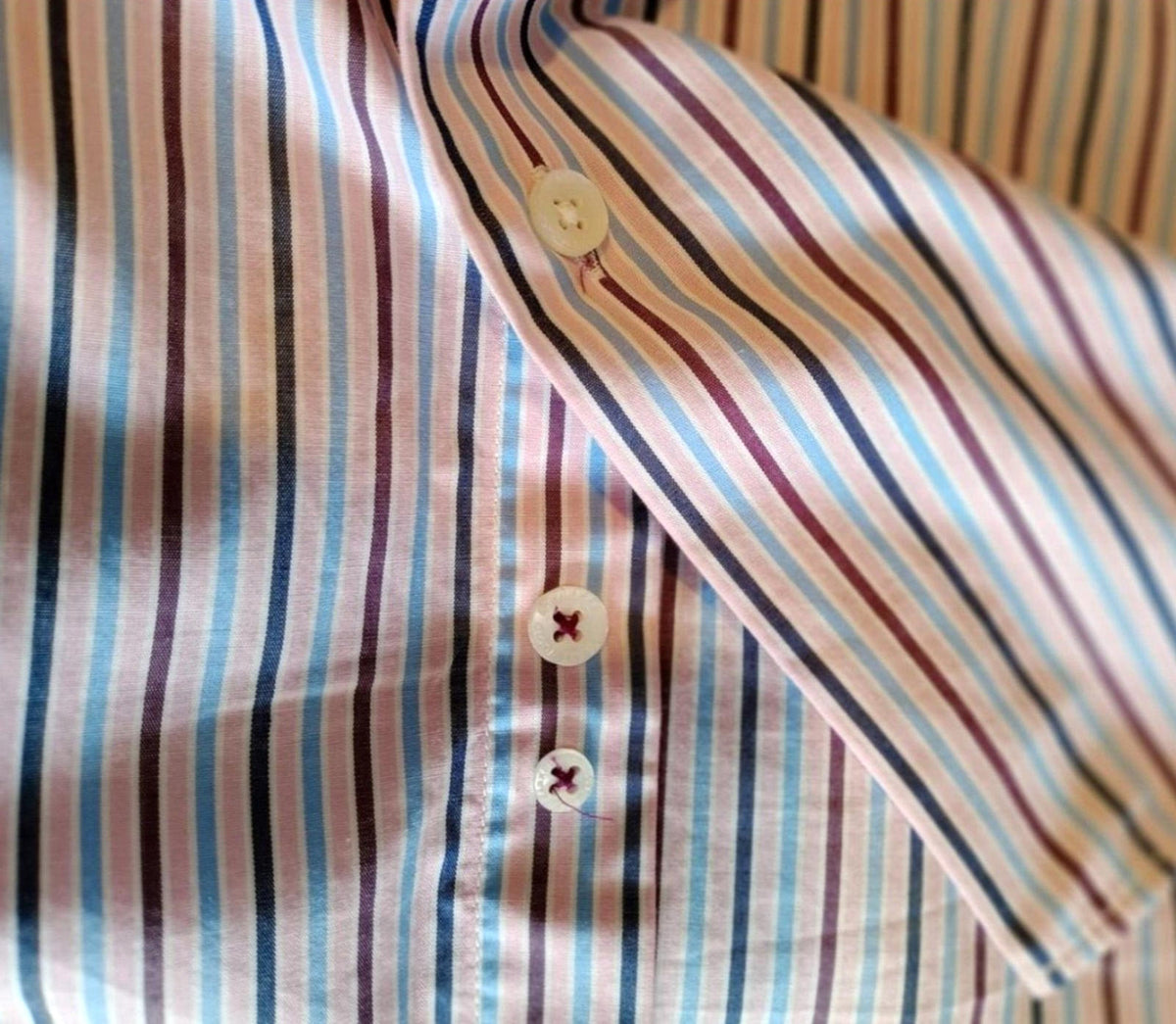 Westwood & Parkes Stripe Shirt Long Sleeve Men's UK Size XL 44" Chest