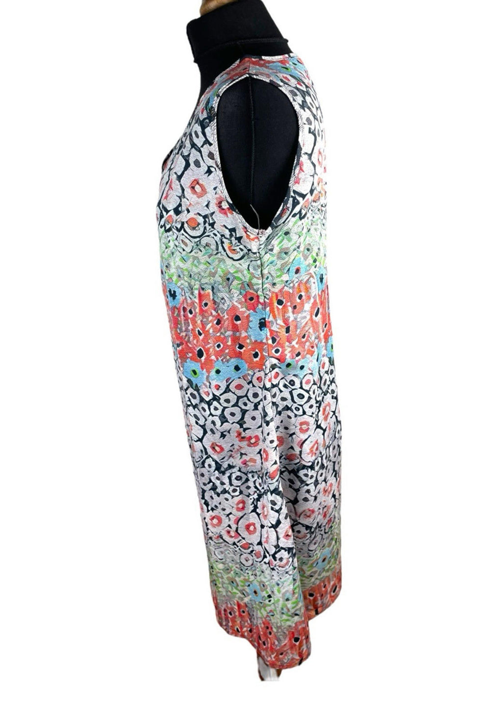 Multicolour Satin Smock Dress Knee Length Women’s UK Size L (12-14)
