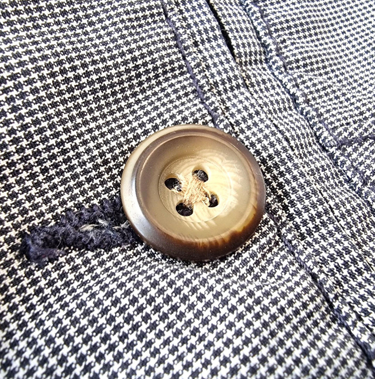 Boston Crew Chino Shorts Blue Check Pockets Men's UK Size 38" Waist
