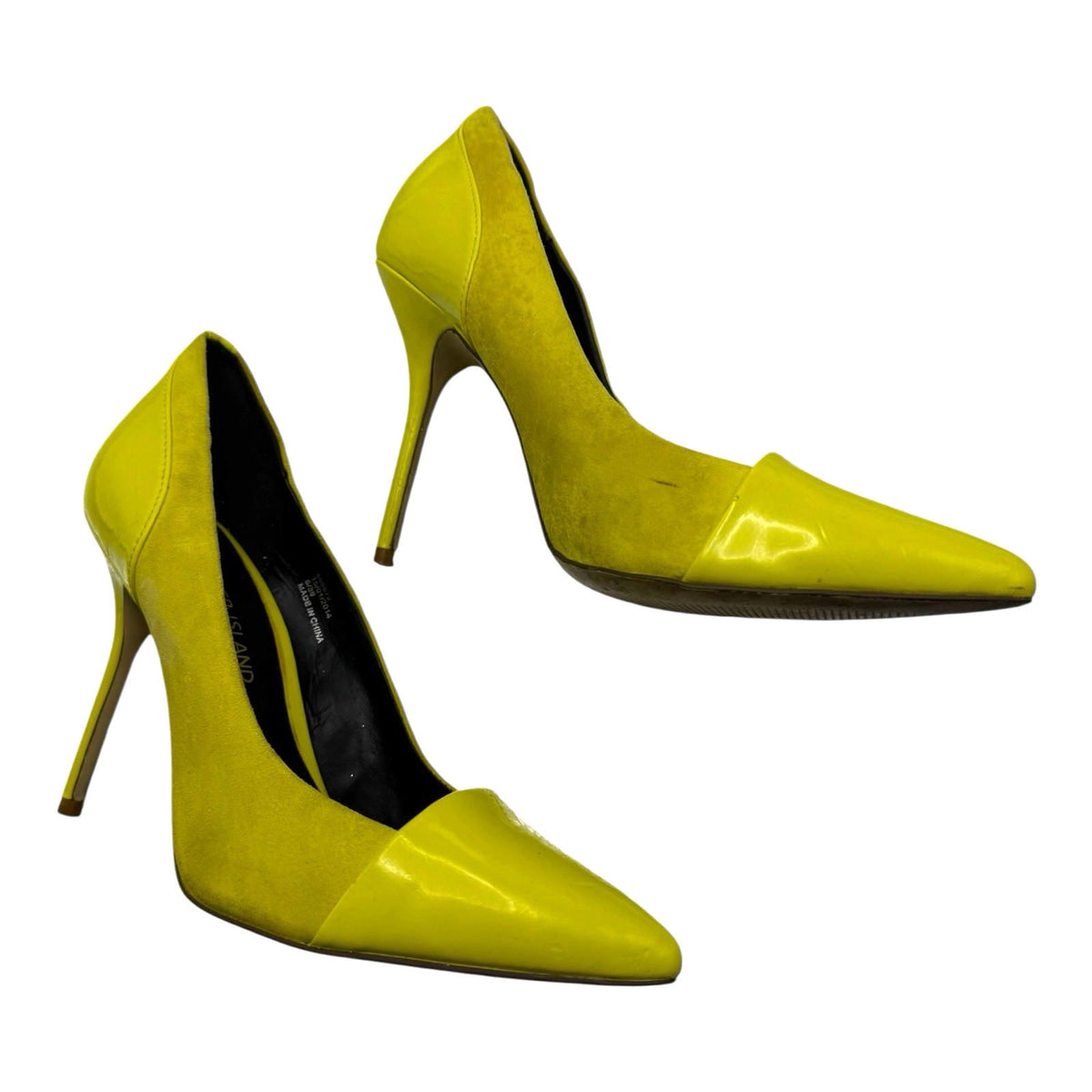 River Island Yellow River Island Yellow Shoes Stiletto Pointed Toe Women's UK Size 6