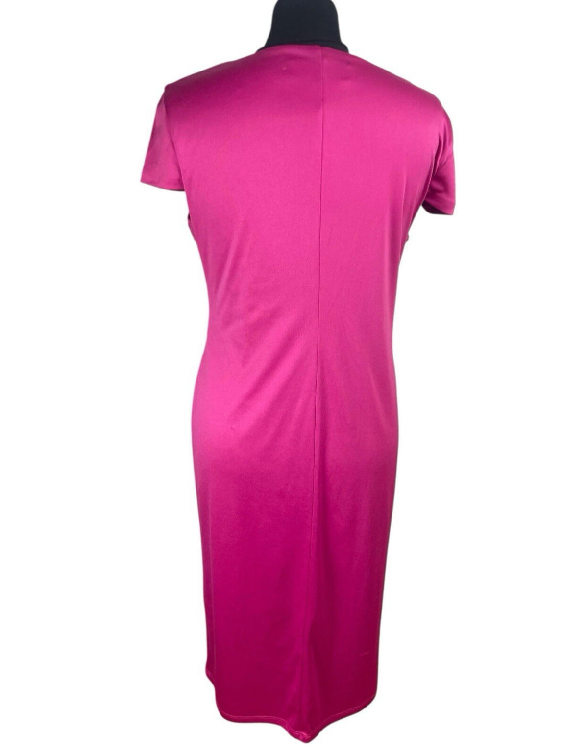 Damsel In A Dress Satin Party Dress Women's UK Size 12 Ruched Cap Sleeve Pink