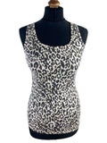 F&F Brown Leopard Print Vest Tank Top Women's UK Size S