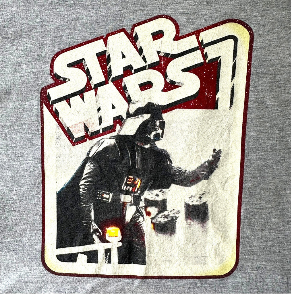 Star Wars Gray Star Wars T-Shirt Darth Vader Grey Graphic Print Men's UK Size Medium M