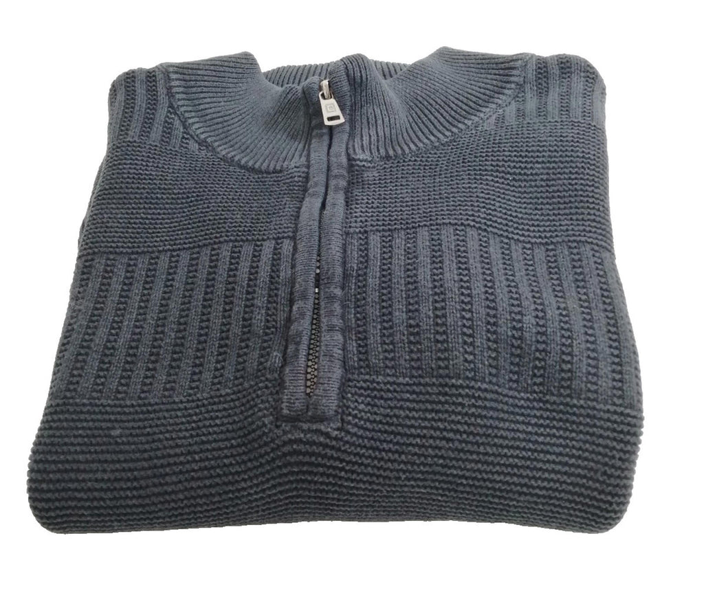 Chaps Black Ralph Lauren Chaps 1/4 Zip Ribbed Black Jumper Men's Size XL 100% Cotton