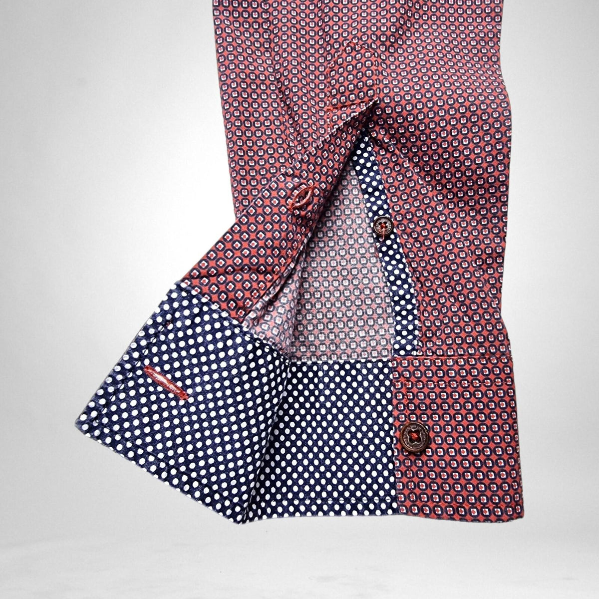 Ted Baker Shirt Size 3 Geometric Pattern 38" Chest Men's UK Size Large