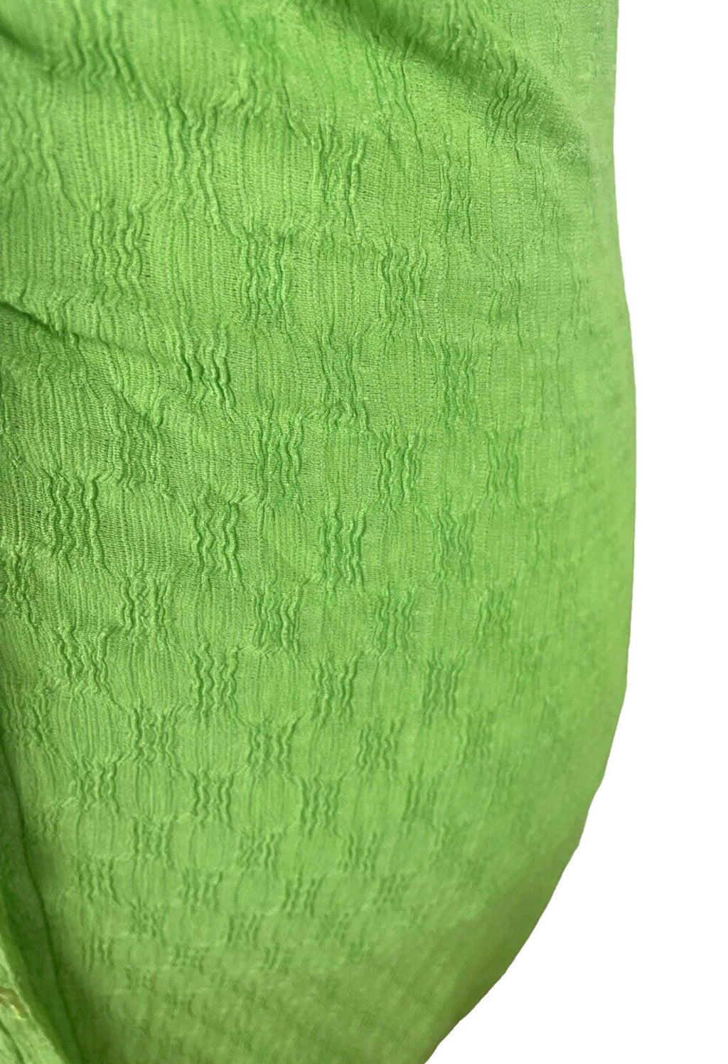 Button Front Dress Green Sleeveless Green Textured Fabric Women's UK Size 8