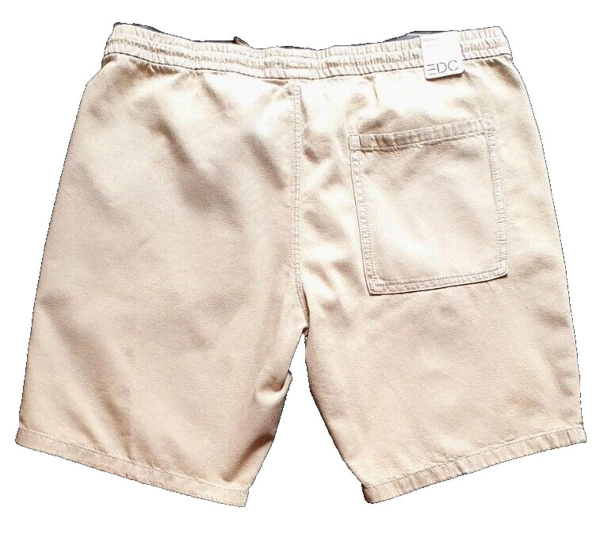 Espirit Relaxed Denim Mom Shorts Beige Woman's UK Size 36 Elasticated Waist