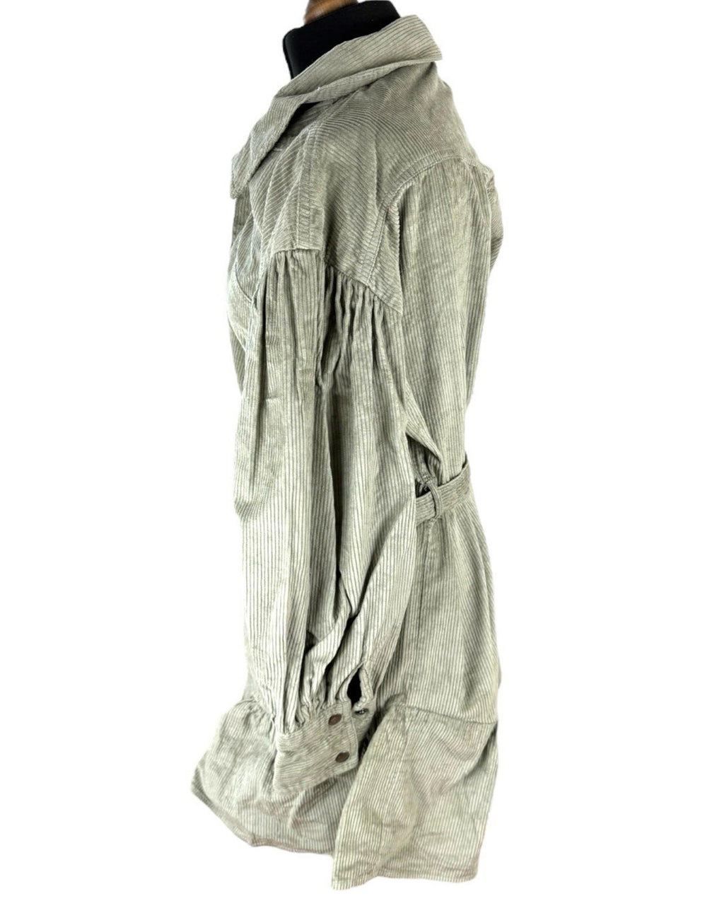 ASOS Khaki Green Shirt Dress Corduroy Belted Women’s UK Size 18
