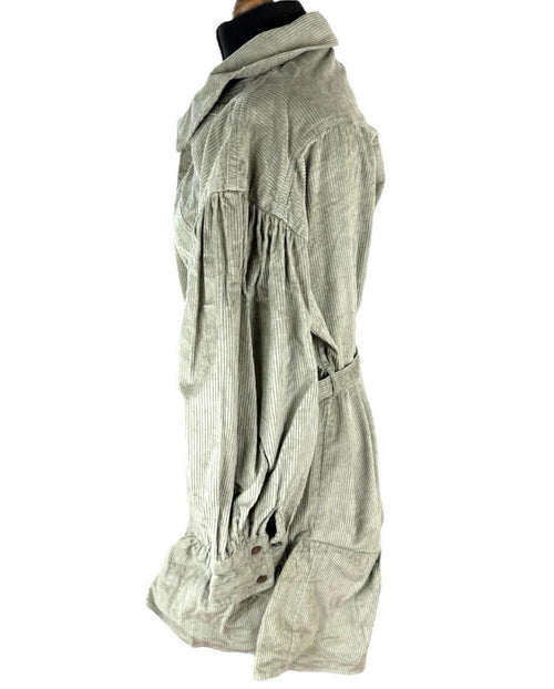 ASOS Khaki Green Shirt Dress Corduroy Belted Women’s UK Size 18