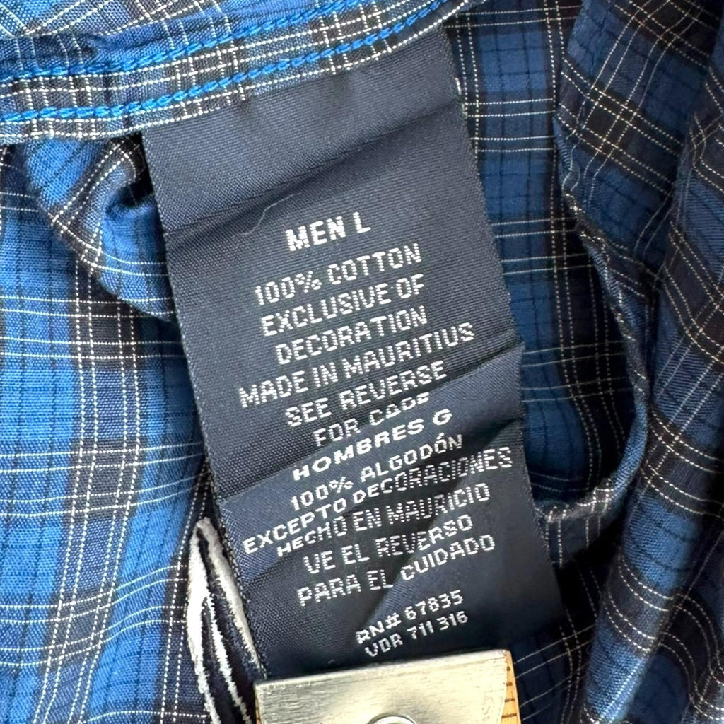 Nautica Shirt Men's UK Size XL Blue Striped Long Sleeve Pockets Button Collar