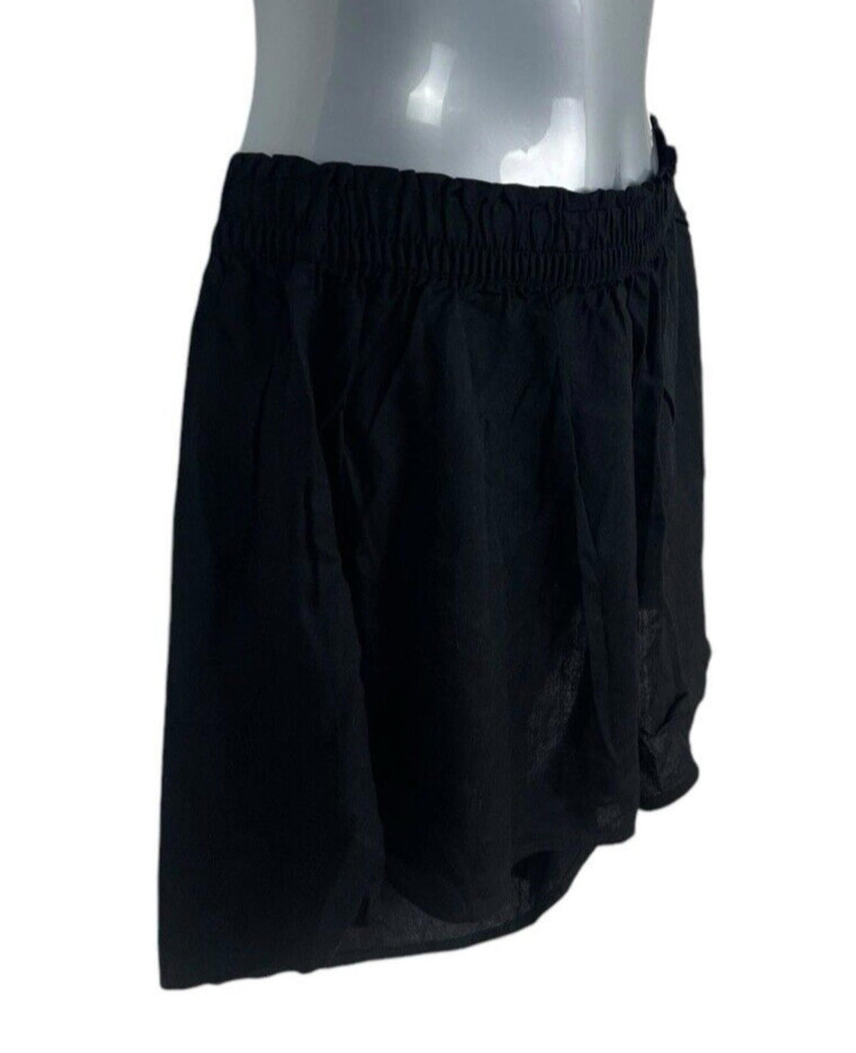 Divided Black Shorts Elasticated Waist Pockets Women's UK Size XS
