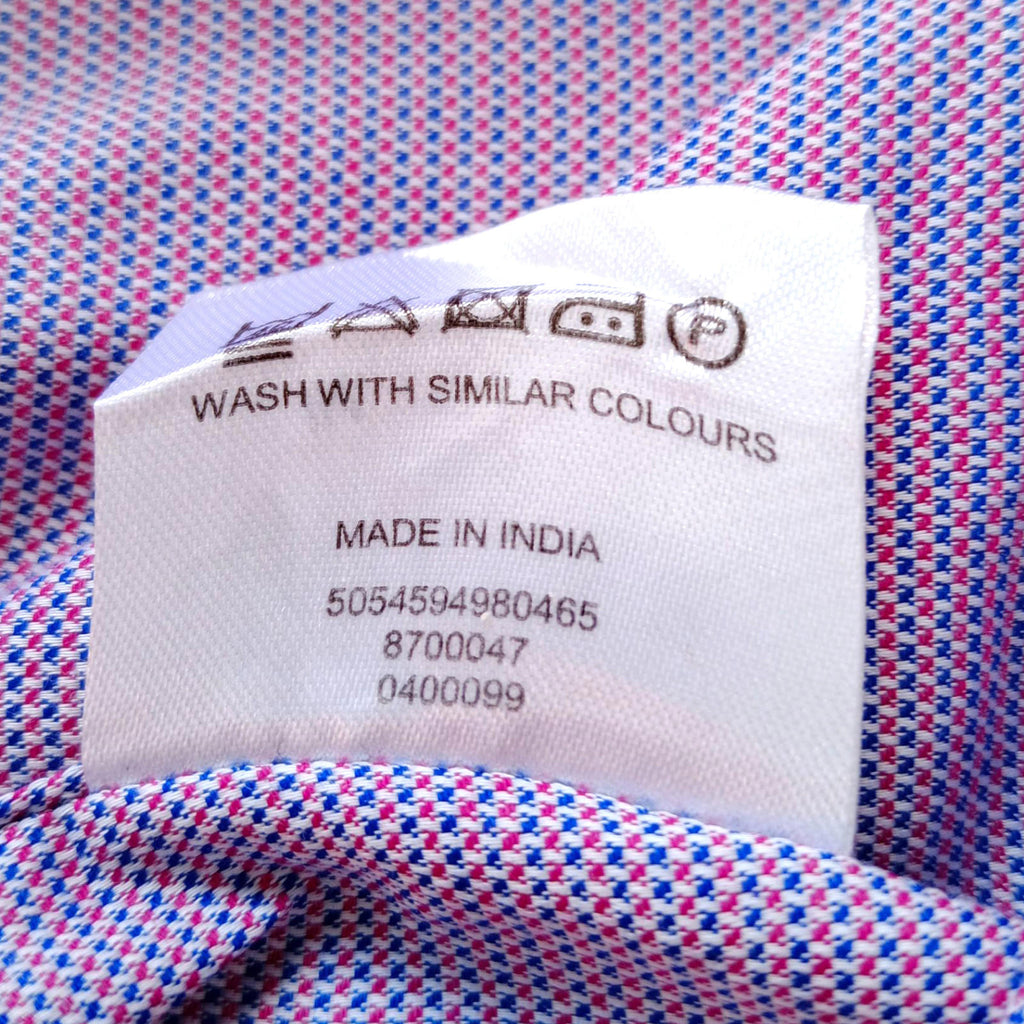 Jaeger Shirt Long Sleeve Light Purple 100% Cotton Men's UK Size M Medium