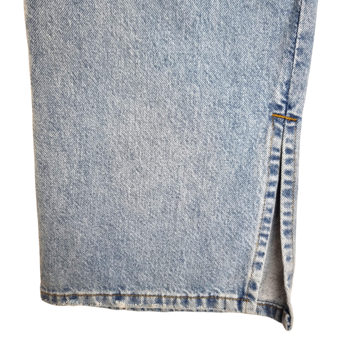 stradivarius Blue Stradivarius Jeans Women's UK Size 8 Long Split Hem Straight Fit High Waist Blue