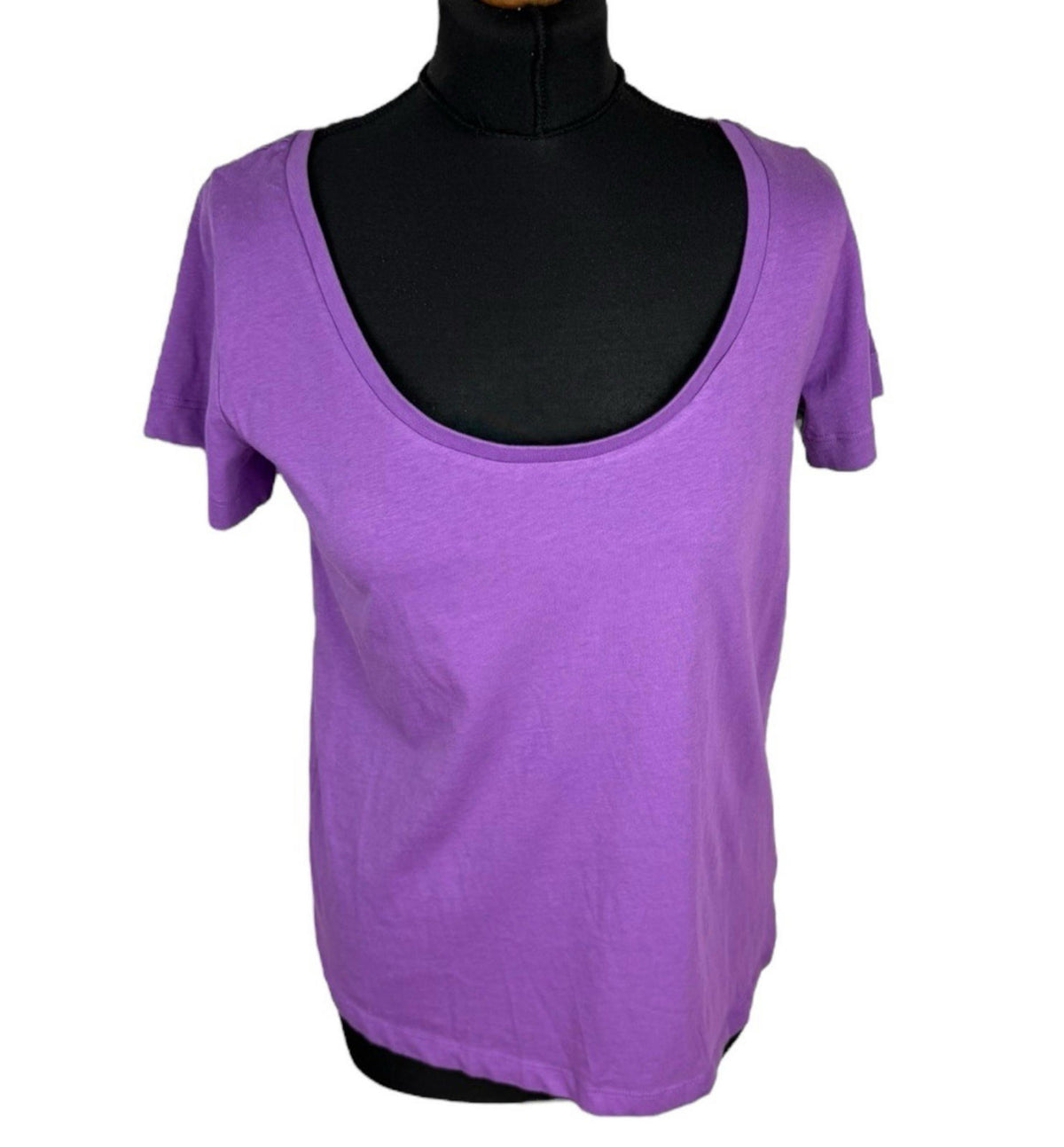 Everyday Purple Everyday T-Shirt Blouse Women's UK Size 10 Purple Scoop Neck Short Sleeve