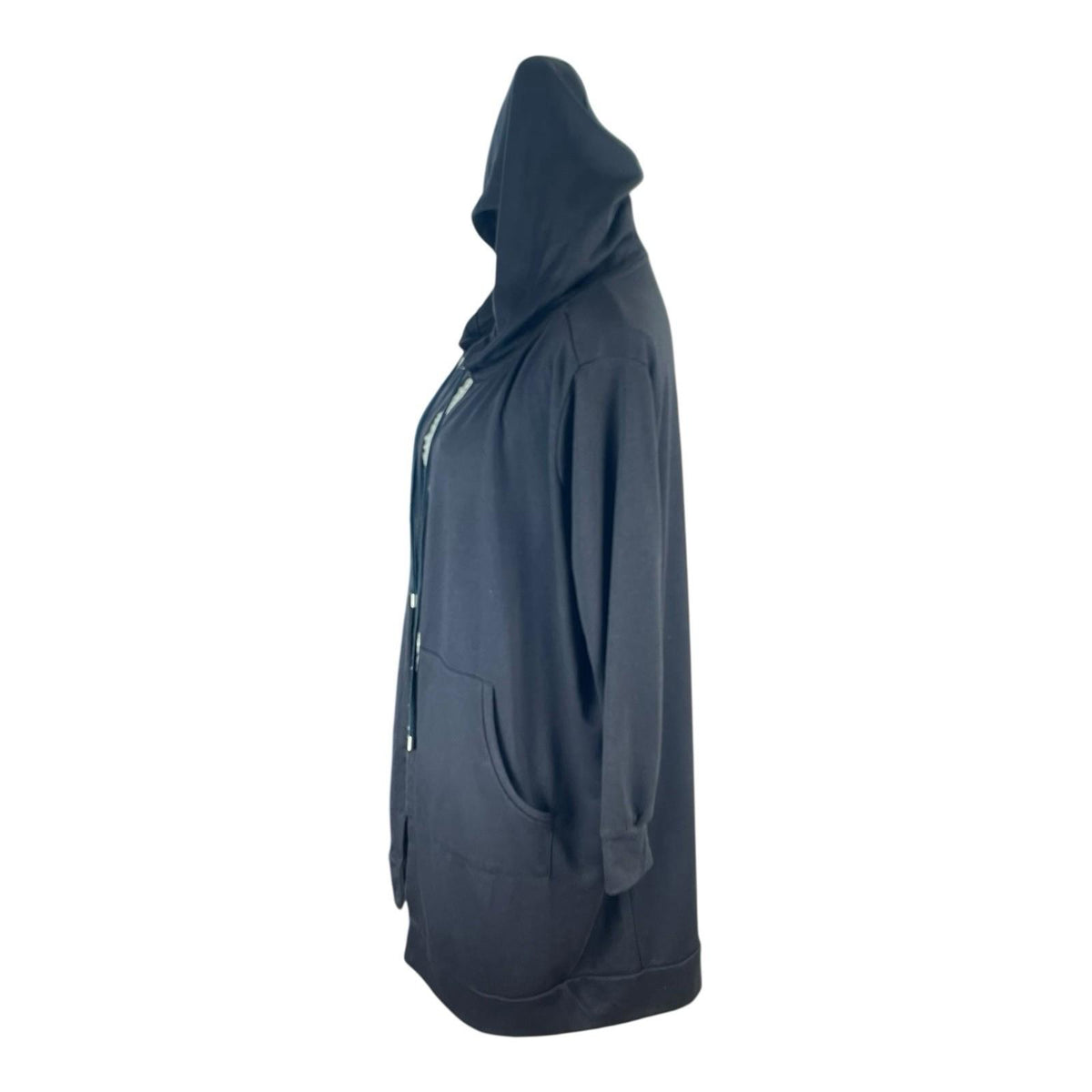 Cyrus London Oversized Long Jacket Black Hooded Women's UK Size 8-10