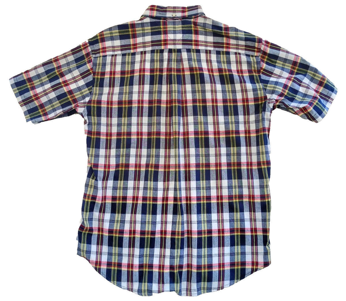Tommy Hilfiger Shirt Men's UK Size L Red/Blue Check Short Sleeve Pockets