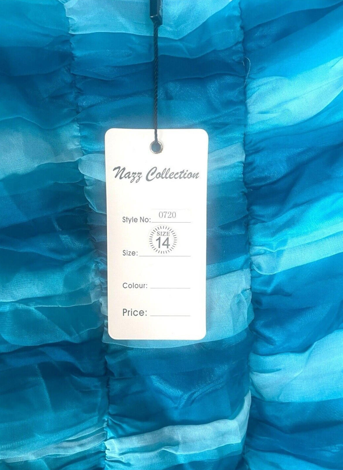 Nazz Collection Blue Mini Dress Women's UK Size 14 One Shoulder Ruched Formal