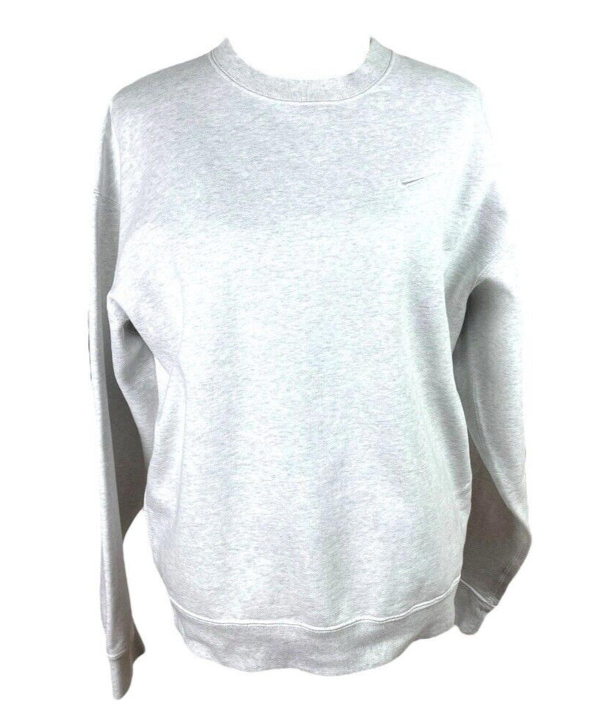 Nike Grey Jersey Jumper Sweater White Logo Fleece Lined Women’s UK Size S