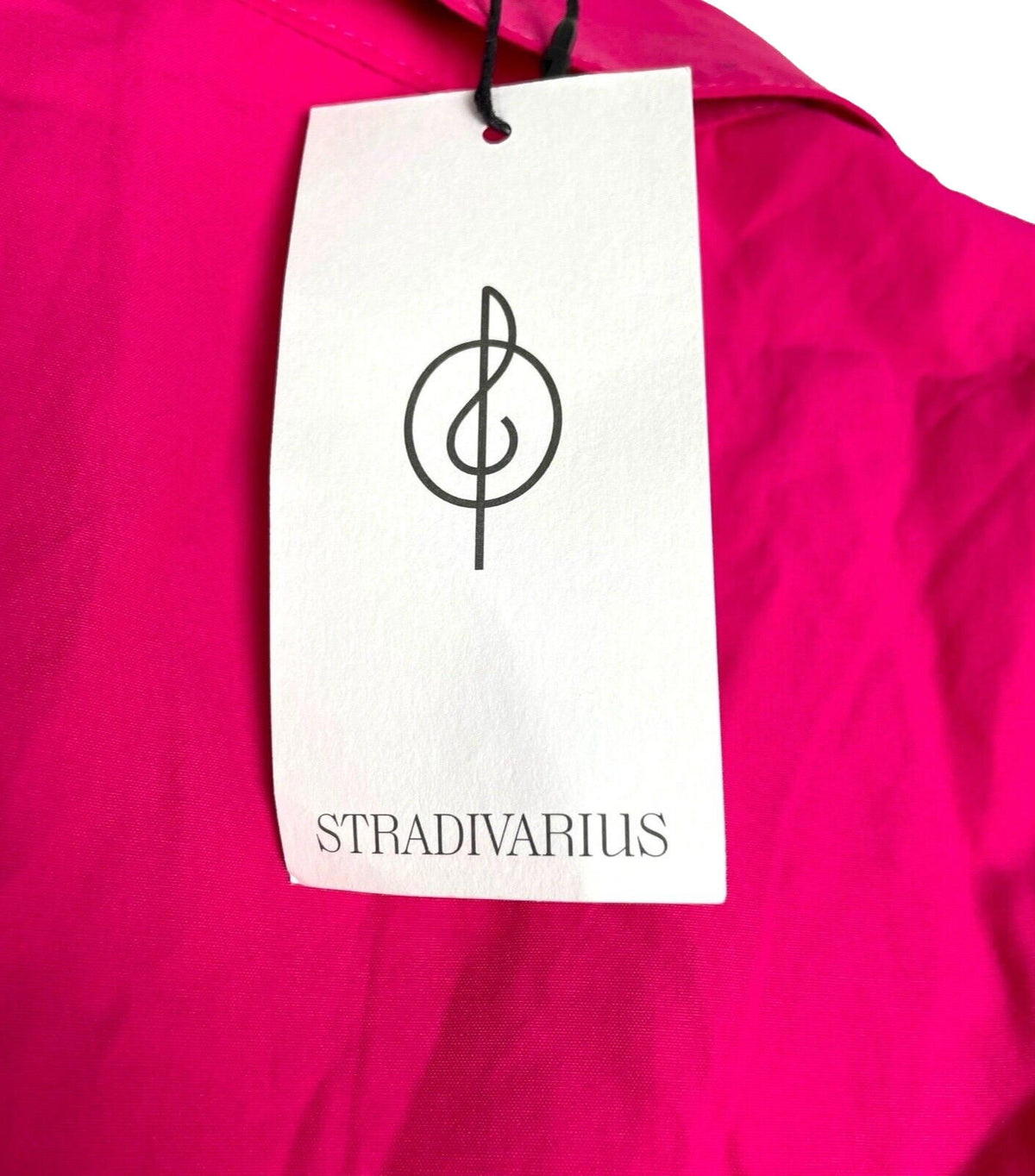 Stradivarius Bright Pink Sleeveless Shirt Dress Tiered Women’s UK Size XS