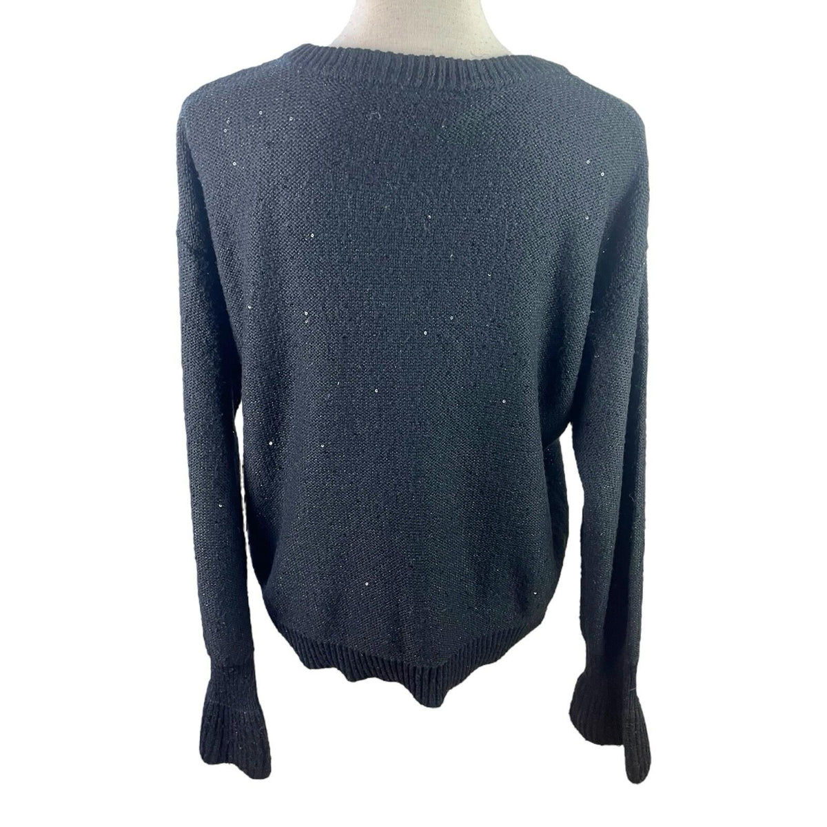 DKNY Jumper Black Knit Sparkle Women's UK Size XL (14)