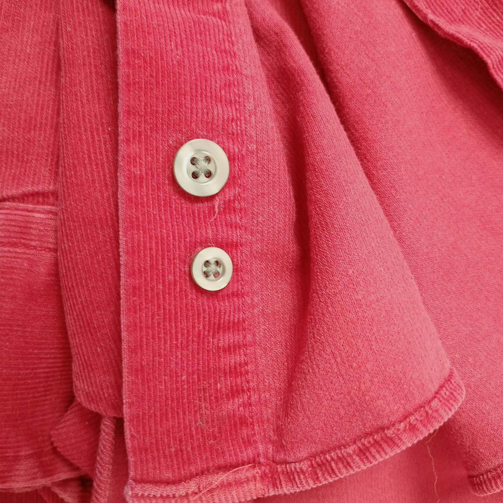 Charter Club Corduroy Shirt Men's UK Size L Red Pocket 100% Cotton Easy Care