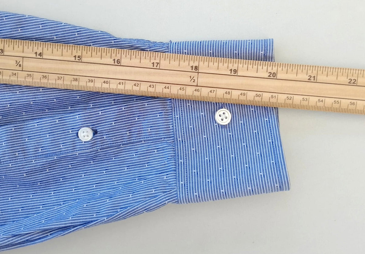 Tommy Hilfiger Shirt Men's UK Size L Blue Geometric Long Sleeve Pockets