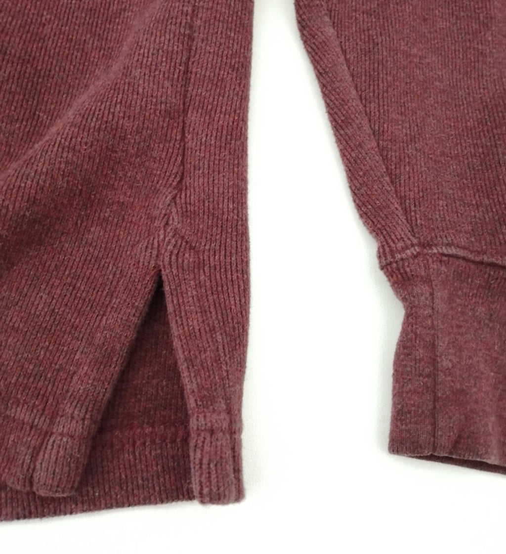 Lands' End Red Land's End 1/4 Zip Burgundy Sweatshirt Men's Size XL Jumper 100% Cotton